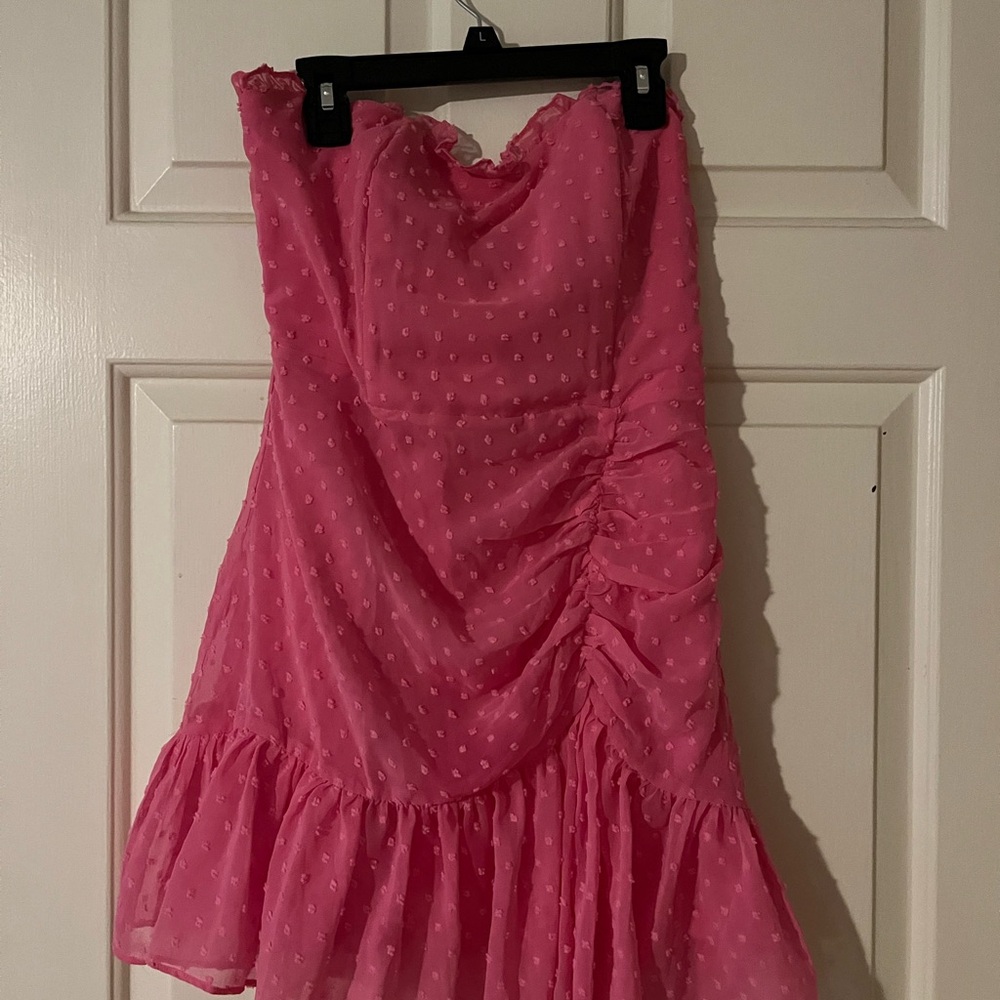HELLO MOLLY pink strapless dress - Picture 2 of 4